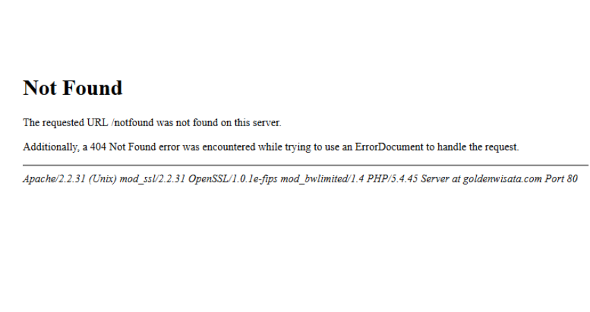 bahaya page not found 404