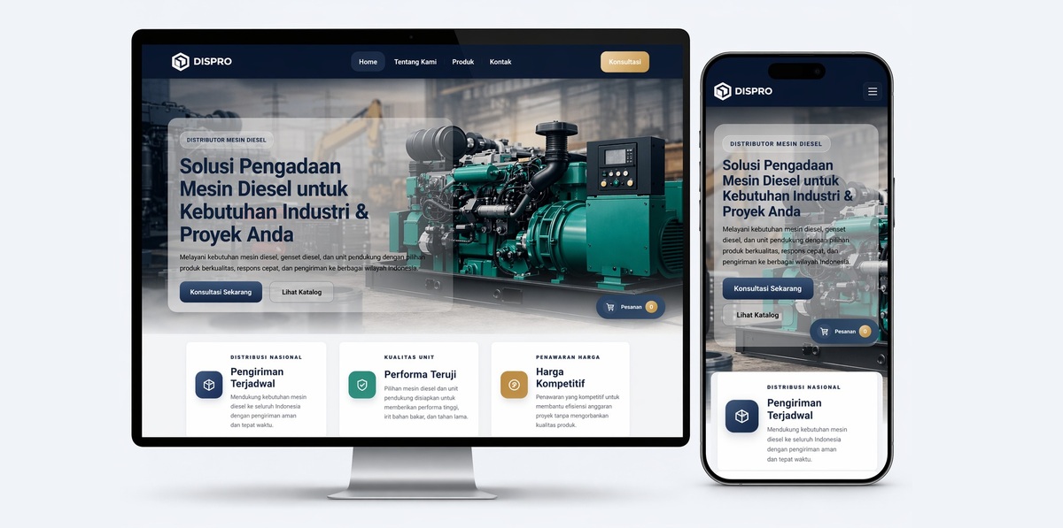Dispro Theme Website Premium Untuk Distributor & Produsen