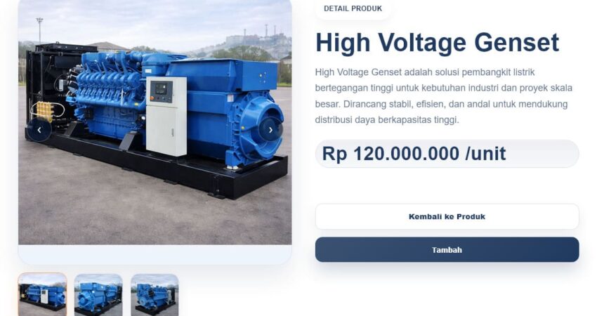 Halaman detail produk dengan galeri ala marketplace