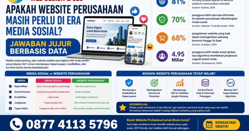 Apakah Website Perusahaan Masih Perlu di Era Media Sosial Jawaban Jujur Berbasis Data