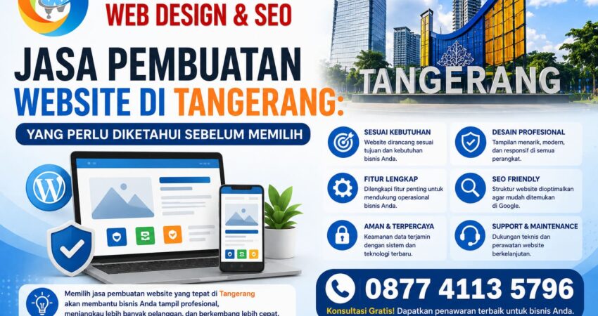 Jasa Pembuatan Website di Tangerang Yang Perlu Diketahui Sebelum Memilih