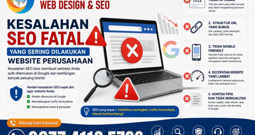 Kesalahan SEO Fatal yang Sering Dilakukan Website Perusahaan