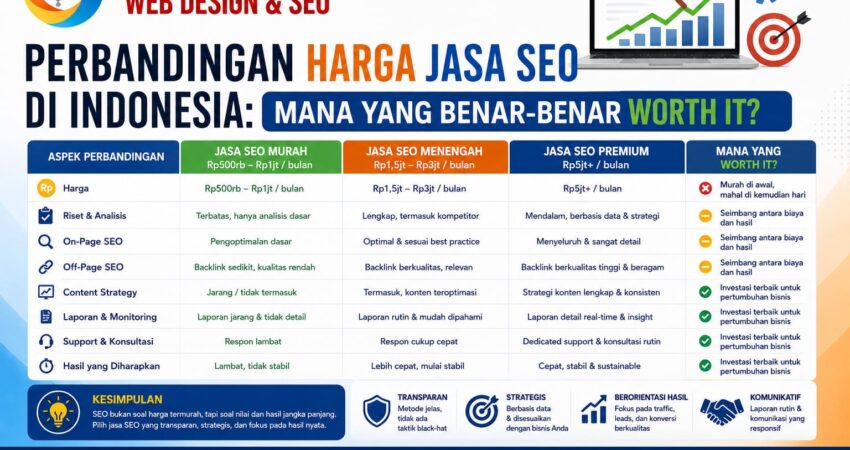 Perbandingan Harga Jasa SEO di Indonesia Mana yang Benar-Benar Worth It