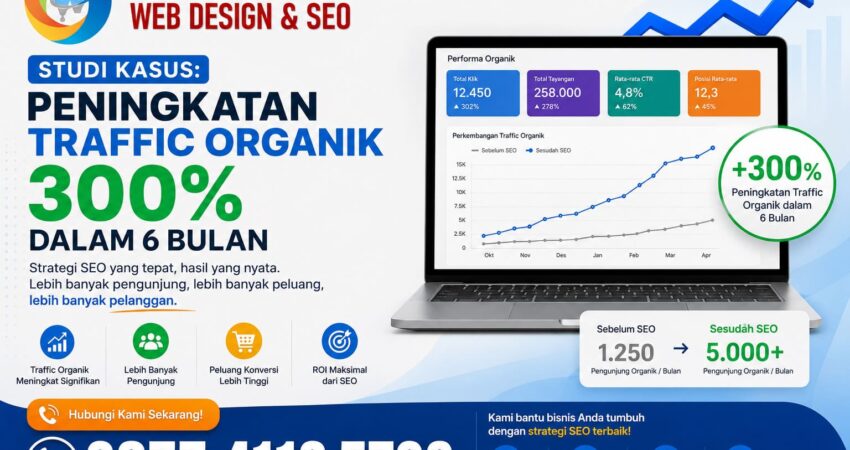 Studi Kasus Peningkatan Traffic Organik 300% dalam 6 Bulan