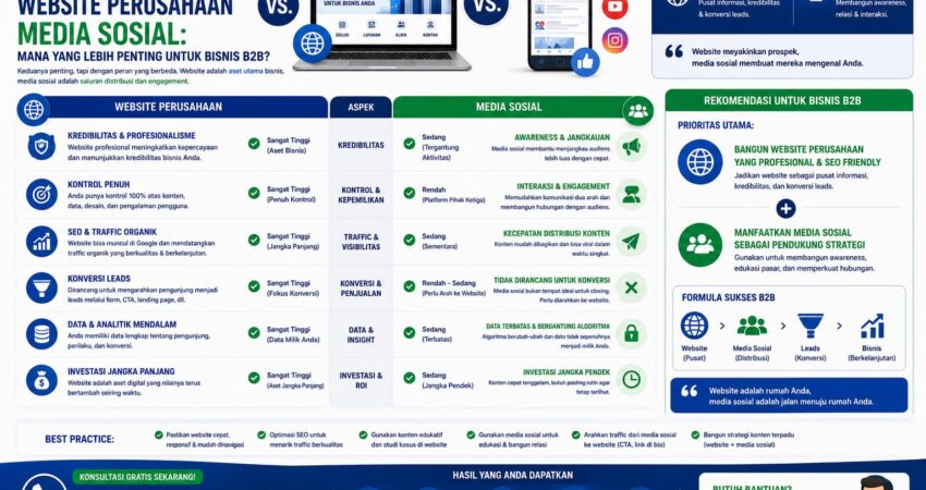 Website Perusahaan vs. Media Sosial Mana yang Lebih Penting untuk Bisnis B2B