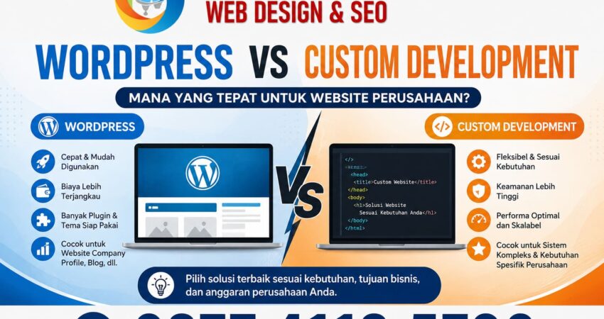 WordPress vs Custom Development Mana yang Tepat untuk Website Perusahaan